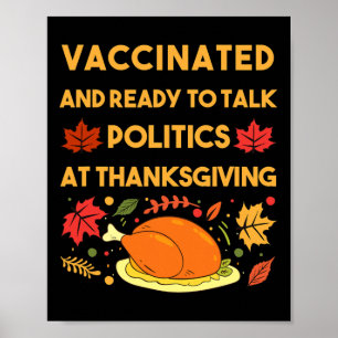 Funny geimpft und bereit, über Politik zu sprechen Poster