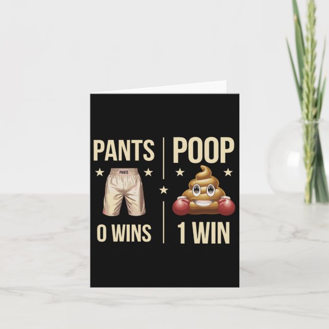 Funny Gekackt Toilette Spaß Kacke Boxing Meme Pant Karte (Vorderseite)