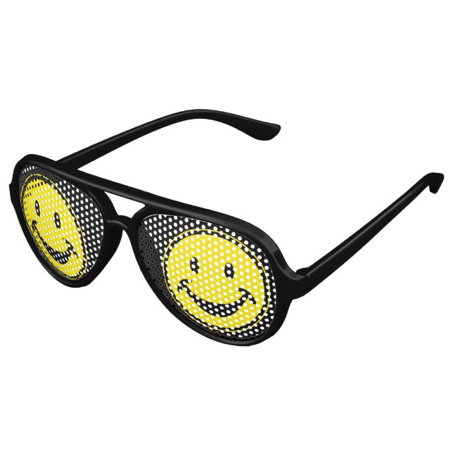 Funny gelb + dein Backg. Ideen Sonnenbrille (Schrägansicht)