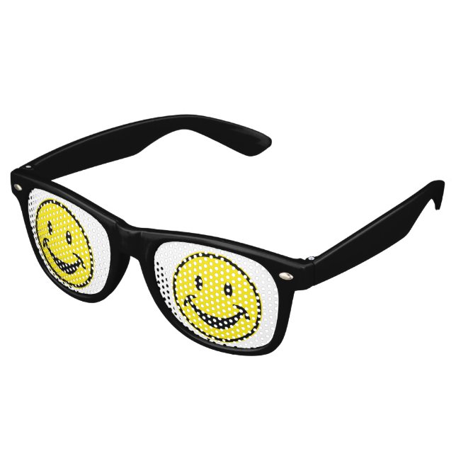 Funny gelb + dein Backg. Ideen Sonnenbrille (Schrägansicht)
