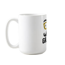 Funny gelb Klassen und Schnurrbart Custom Opa