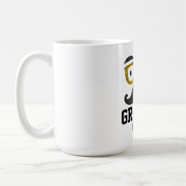 Funny gelb Klassen und Schnurrbart Custom Opa Kaffeetasse