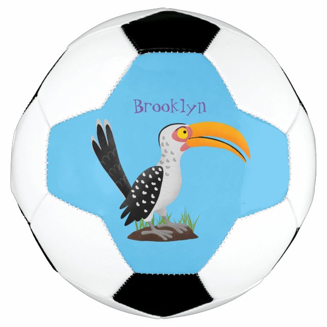 Funny Gelb Tannenvogel Safari Cartoon Fußball (Vorderseite)