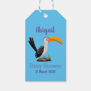 Funny Gelb Tannenvogel Safari Cartoon Geschenkanhänger