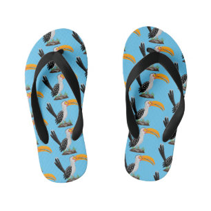 Funny Gelb Tannenvogel Safari Cartoon Kinderbadesandalen