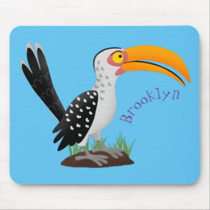 Funny Gelb Tannenvogel Safari Cartoon Mousepad
