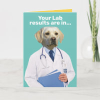 Funny Gelbe Labrador Doctor mit Labrador Ergebniss