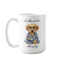 Funny Gelbe Labrador in Pajamas Kaffeezubereitung 