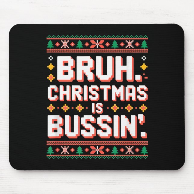 Funny Gen Alpha Gen Z Slang Funny Christmas Sweate Mousepad (Vorne)
