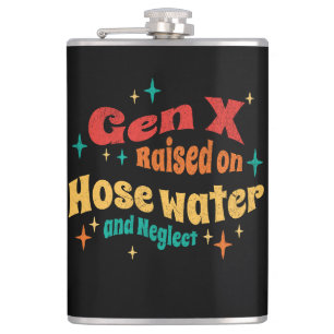 Funny Gen X auf Hoch Wasser und Vernachlässigung g Flachmann