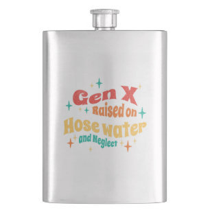 Funny Gen X auf Hoch Wasser und Vernachlässigung g Flachmann