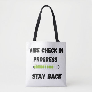funny gen z shirts Vibe Check In Progress Tasche