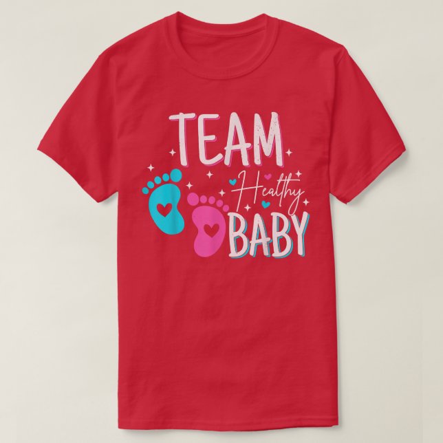 Funny Gender Enthüllung über das Party eines gesun T-Shirt (Design vorne)