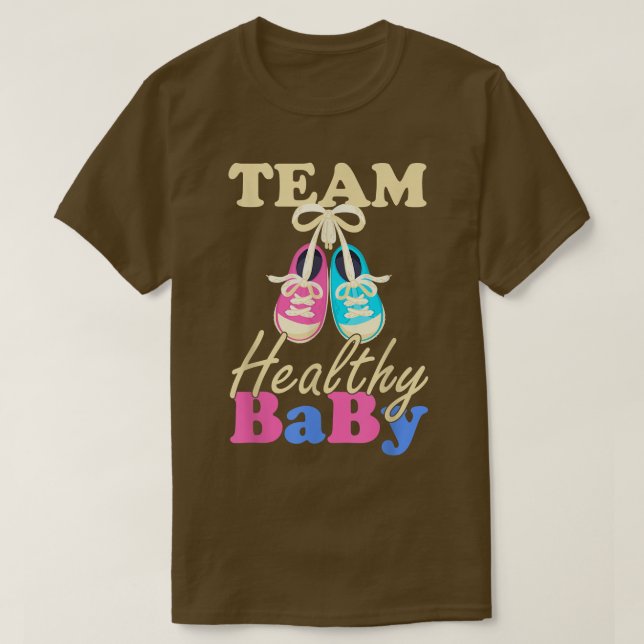 Funny Gender Enthüllung über das Party eines gesun T-Shirt (Design vorne)
