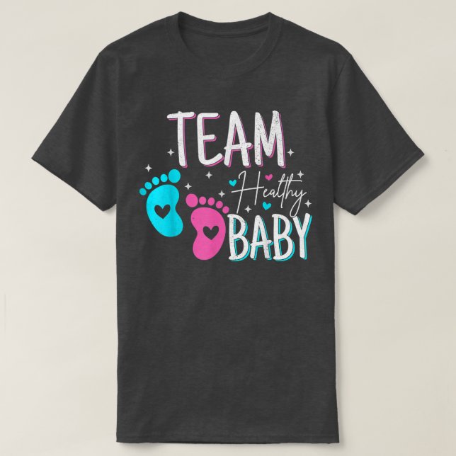 Funny Gender Enthüllung über das Party eines gesun T-Shirt (Design vorne)