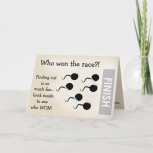 Funny Gender Reveal Announcement Card (Mädchen) Ankündigung