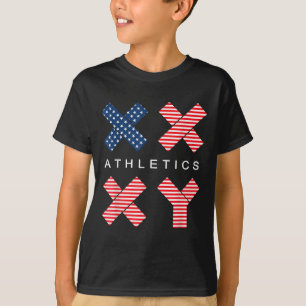 Funny Genetic American Flag Xx Xy Athletics T-Shirt