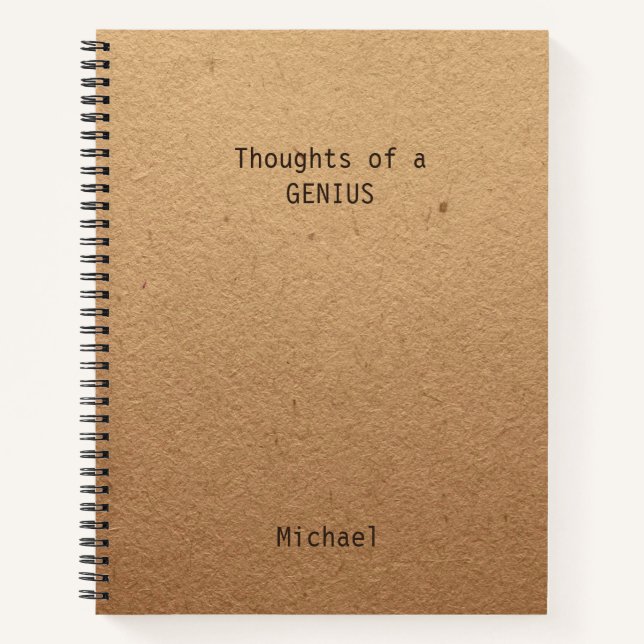 Funny Genius Personalisiert Office Notebook Notizbuch (Vorderseite)