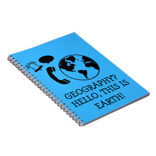 Funny Geography Notebook Notizblock