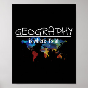 Funny Geography Teacher Earth Day Design ist, wo Poster