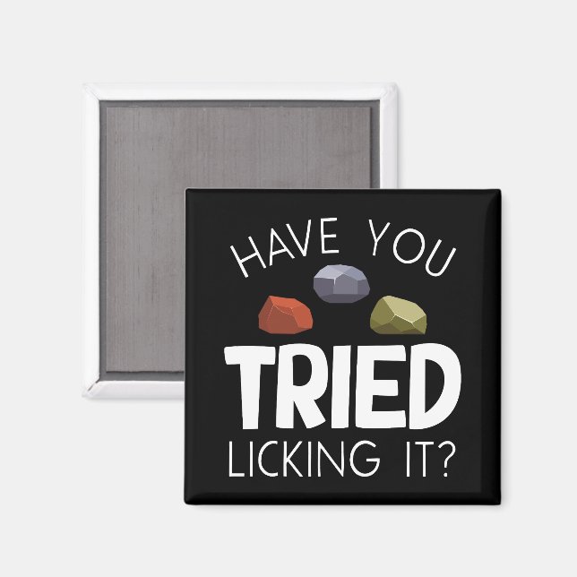 Funny Geologist Lapidary Rock Collector Rockhound Magnet (Vorderseite/Rückseite)