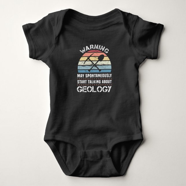 Funny Geology Sunset Geschenk für Geologe Baby Strampler (Vorderseite)