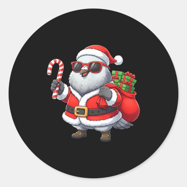 Funny Geon Christmas Santa Outfit Xmas Boys Girls  Runder Aufkleber (Vorderseite)