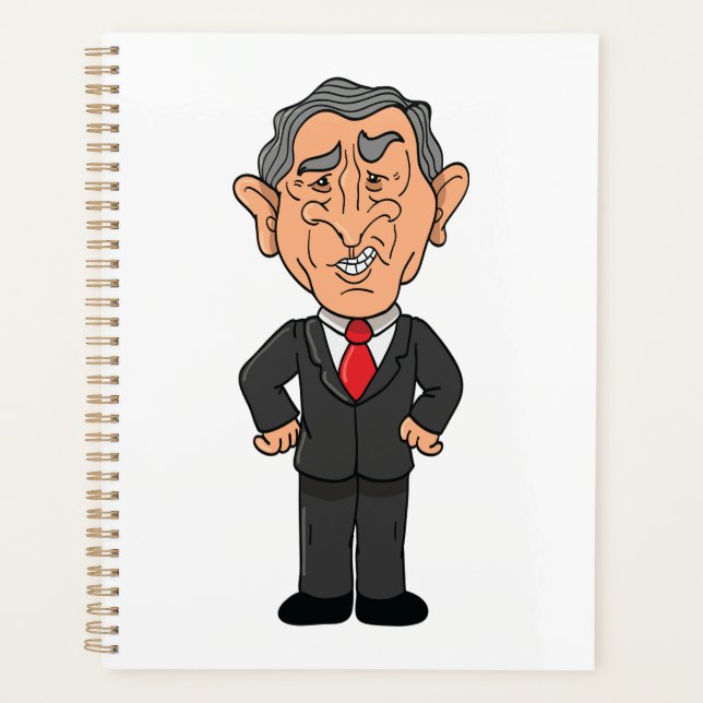 Funny George W Bush Political Caricature (Devant)