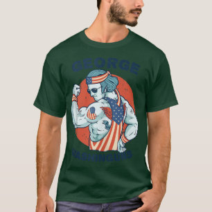 Funny George Washins Workout Patriotic 4th Of July T-Shirt