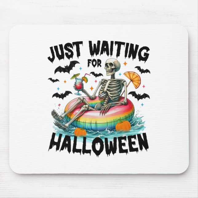 Funny gerade Gewartet Halloween Skeleton Spooky V Mousepad (Vorne)