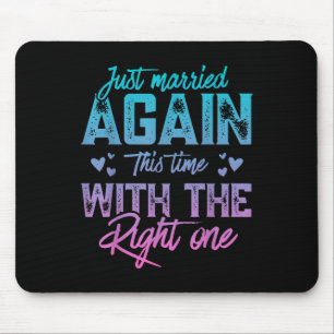 Funny gerade verheiratet wieder Bridge Groom Paar Mousepad