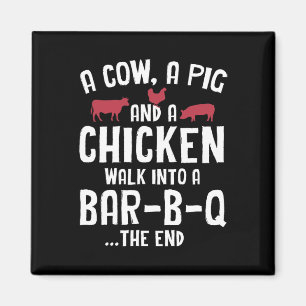 Funny geräuchert Fleisch Steak Grillen Bar Grill G Magnet
