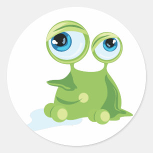 Funny Germ Runder Aufkleber