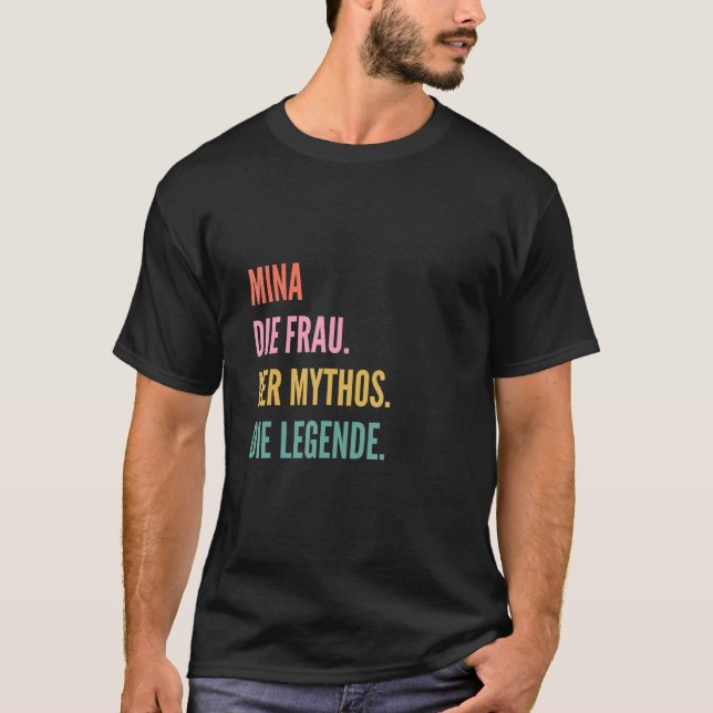 Funny German First Name Design - Mina T-Shirt (Vorderseite)