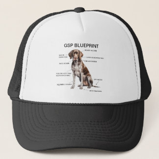 Funny German Kurzhaarige Pointer Blueprint Truckerkappe