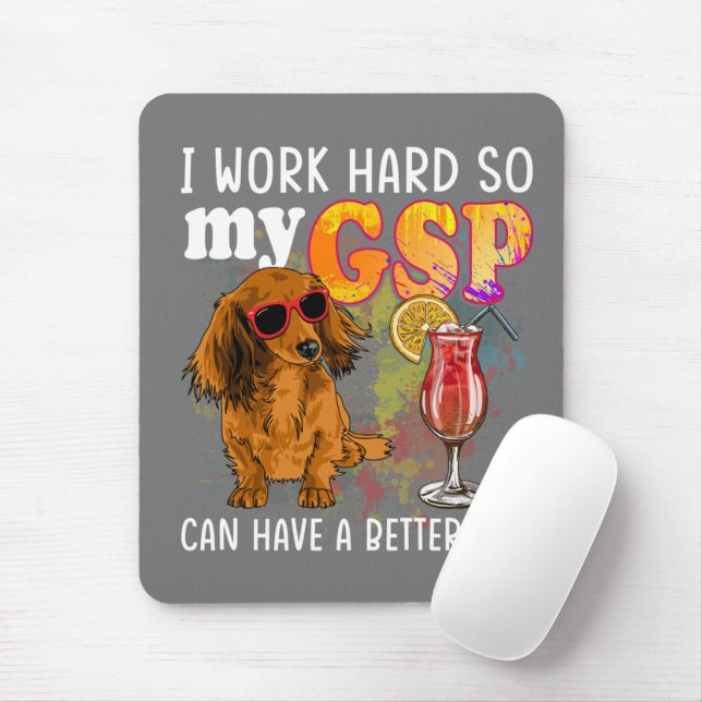 Funny German Kurzhaarige Pointer GSP Lover Mousepad (Mit Mouse)