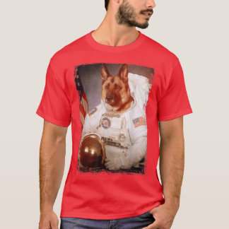 Funny German Shepherd Astronaut Space Mission Astr T-Shirt