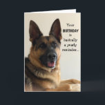 Funny German Shepherd Birthday Card Karte<br><div class="desc">Funny German Shepherd birthday card for anyone! This card is customizable with your personalized message.</div>
