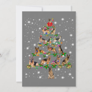 Funny German Shepherd Christmas Tree Decor Ornamen Einladung