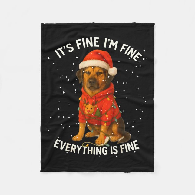 Funny German Shepherd Decorate Christmas Shirts I' Fleecedecke (Vorderseite)