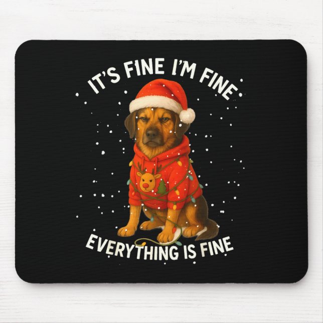 Funny German Shepherd Decorate Christmas Shirts I' Mousepad (Vorne)