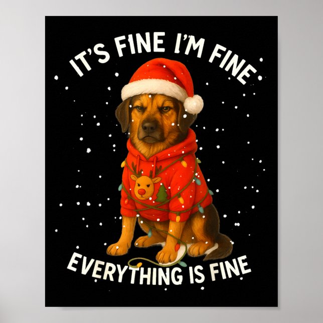 Funny German Shepherd Decorate Christmas Shirts I' Poster (Vorne)