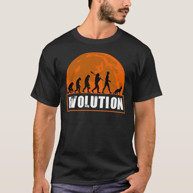 Funny German Shepherd Dog Trainer Evolution T-Shirt (Vorderseite)