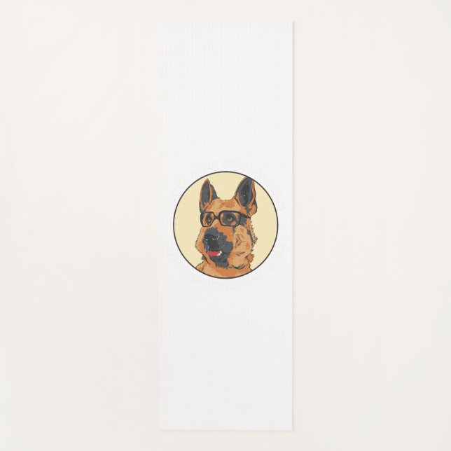 Funny German Shepherd Dog Vater Mama I Liebe Hairy Yogamatte (Vorderseite)