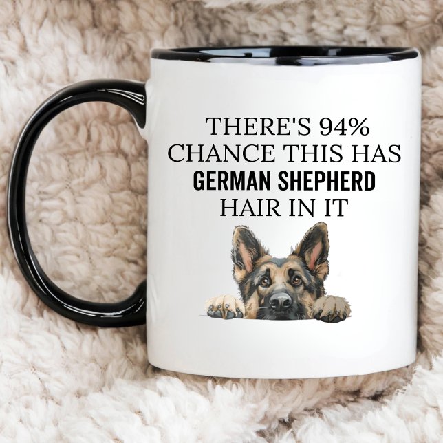Funny German Shepherd, Peeking Dog Owner Geschenk  Kaffeetasse (Von Creator hochgeladen)
