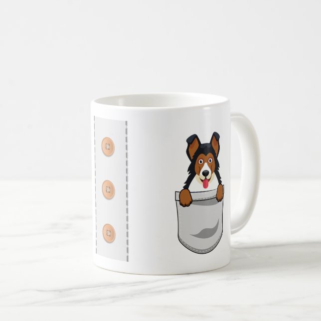 Funny German Shepherd Puppy Dog Lover Kaffeetasse (VorderseiteRechts)