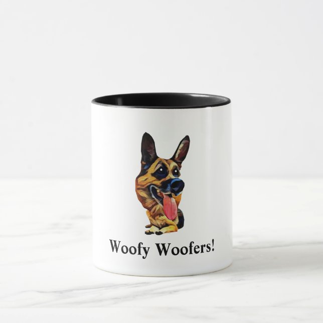 Funny German Shepherd Tasse (Zentrum)