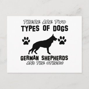 Funny German shepherds Designs Postkarte