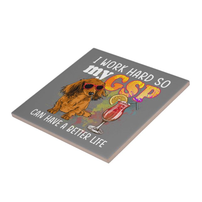 Funny German Shorthaired Pointer Gifts GSP Lover Fliese (Seite)