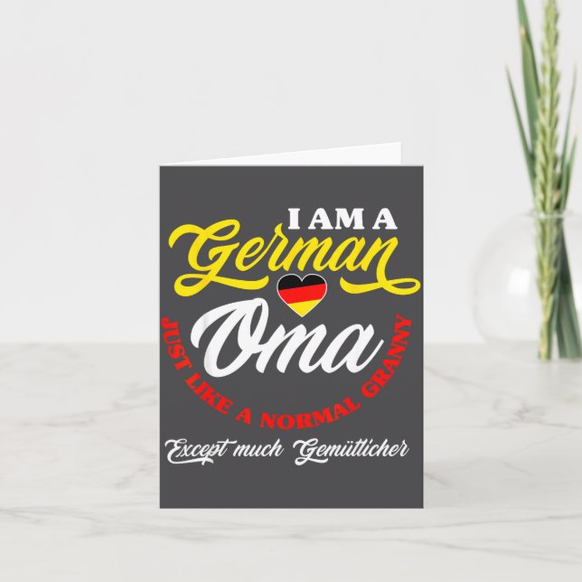 Funny Germany German Oma German Granny Deutsche Om Karte (Vorderseite)